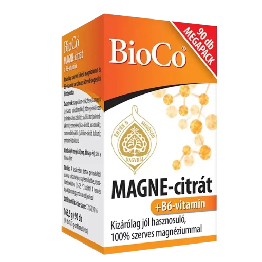 BioCo MAGNE-citrát +B6-vitamin filmtabletta 90 db