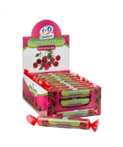 1x1 vitamin c-vitamin 100 mg szőlőcukor rágótabletta cseresz 17 db