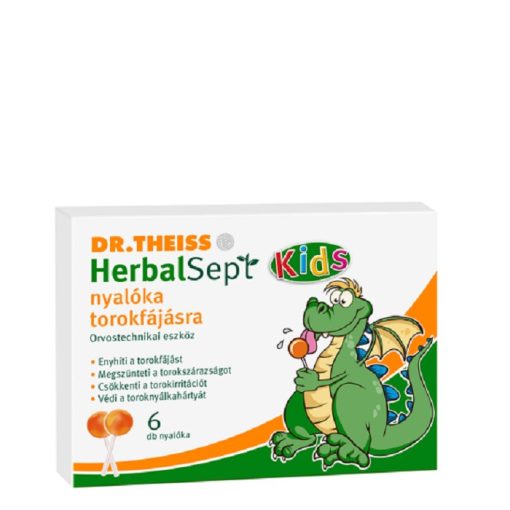 Dr. Theiss herbalsept nyalóka torokfájásra 6 db 85 g