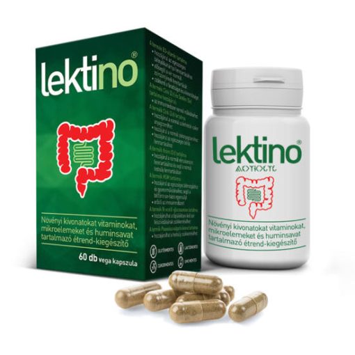 Lektino növényi kivonatokat, vitaminokat, mikroelemeket és huminsavat tartalmazó étrend-kiegészítő kapszula 60 db