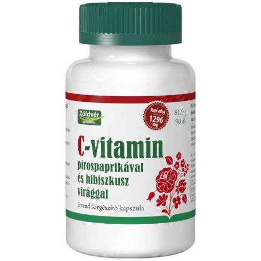 Zöldvér c-vitamin pirospaprikával és hibiszkusz virággal kapszula 90 db