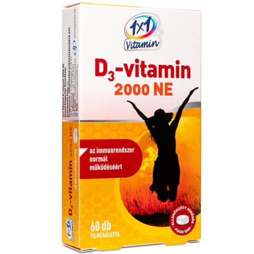 1×1 Vitamin D3-vitamin 2000 NE étrend-kiegészítő filmtabletta 60 db