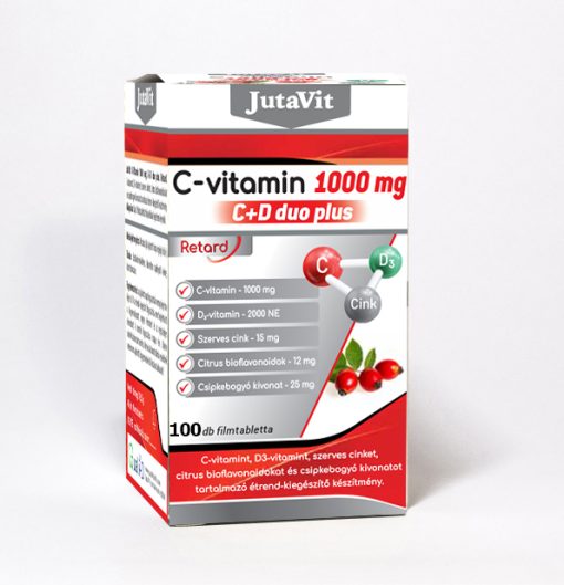 Jutavit c-vitamin 1000 C+D duo plus tabletta 100 db