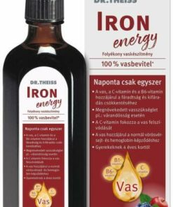 Dr.Theiss iron energy folyékony étrend-kiegészítő vassal és vitaminokkal, édesítőszerrel 500 ml