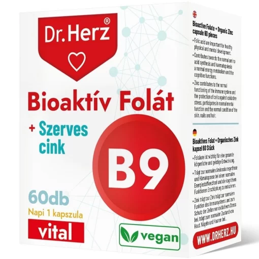 Dr.herz bioaktív folát+szerves cink kapszula 60 db