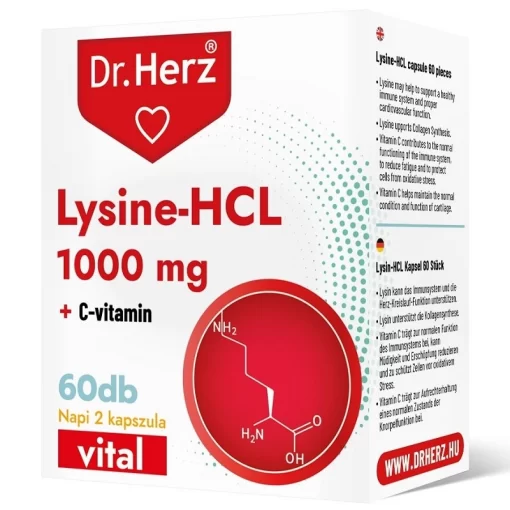 Dr.herz lysine-hcl+c-vitamin kapszula 60 db