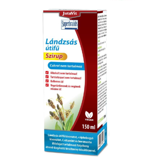 Jutavit lándzsás útifű szirup cukormentes 150 ml
