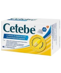 Cetebe c vitamin+d-vitamin+cink kapszula 60 db