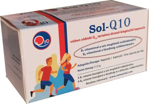 Sol-Q10 vízben oldódó q10 tartalmú étrendkiegészítő kapszula 30 db