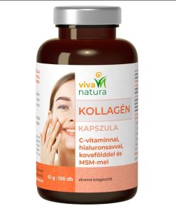Viva natura kollagén étrend-kiegészítő kapszula hialuronsavval, c-vitaminnal, kovafölddel és msm-mel 100 db