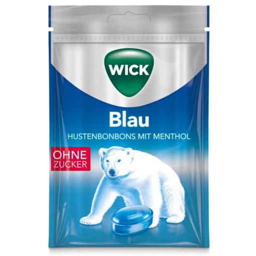 Wick mentolos torokcukor cukormentes 72 g