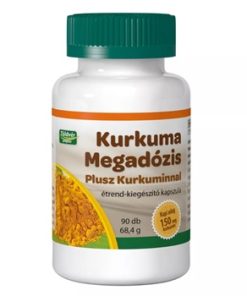 Zöldvér kurkuma megadózis plusz kurkuminnal étrend-kiegészítő kapszula 90 db