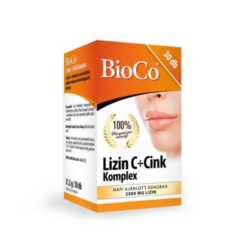 Bioco lizin c+cink komplex tabletta 30 db