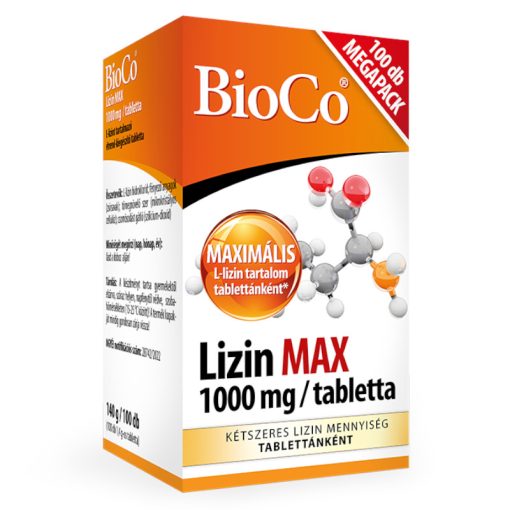 Bioco lizin max 1000mg megapack tabletta 100 db