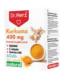 Dr.herz kurkuma+gyömbér+c-vitamin+szerves cink 60 db kapszula