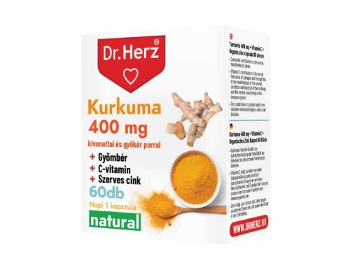 Dr.herz kurkuma+gyömbér+c-vitamin+szerves cink 60 db kapszula