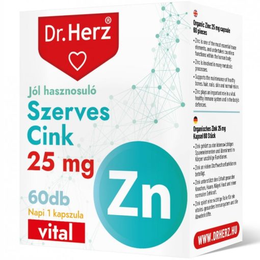 Dr.herz szerves cink 25mg kapszula 60 db