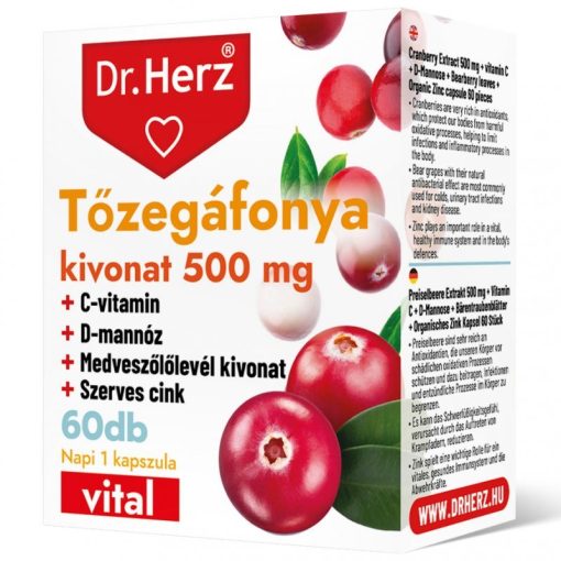 Dr.herz tőzegáfonya kivonat 500 mg kapszula 60 db