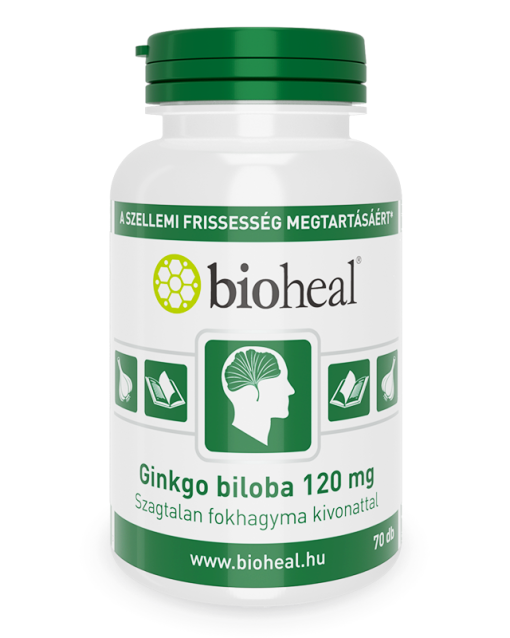 Bioheal ginkgo biloba 120 mg+fokhagyma kivonat 70 db