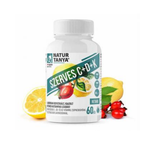 Natur Tanya Szerves C+D+K vitamin 60 db
