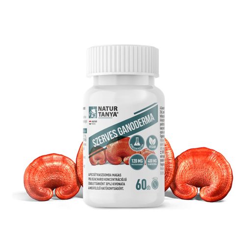 Natur Tanya Szerves Pecsétviaszgomba (Ganoderma) standardizált 30%-os poliszacharid koncentrációjú kivonat 60 db