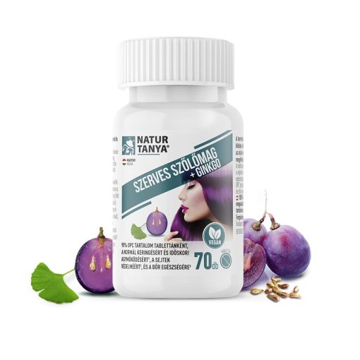 Natur Tanya Szerves Szőlőmag és Ginkgo biloba tabletta 70db