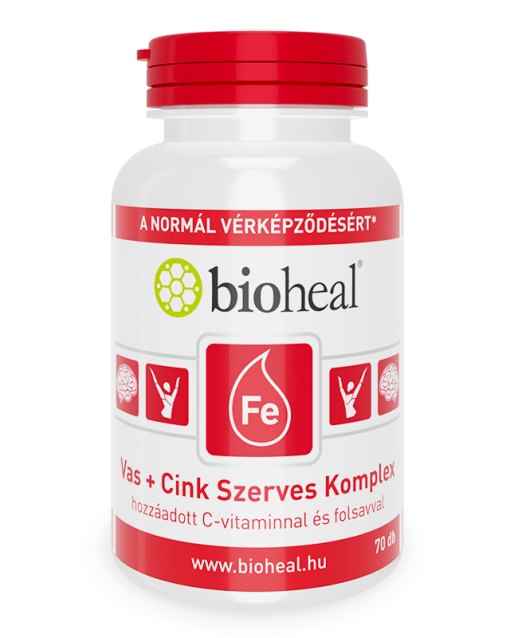 Bioheal vas+cink szerves komplex filmtabletta 70 db