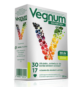 Vegnum silver 50+ étrendkiegészítő multivitamin kapszula 30 db