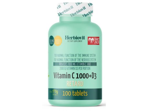 Herbiovit vitamin c1000+d3 retard tabletta 100 db