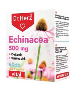 Dr. herz echinacea 500 mg+c-vitamin+szerves cink kapszula 60 db