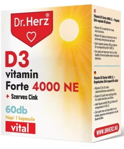 Dr.herz d3-vitamin 4000NE+szerves cink kapszula 60 db