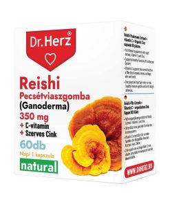 Dr.herz reishi 350mg+c-vitamin+szerves cink kapszula 60 db