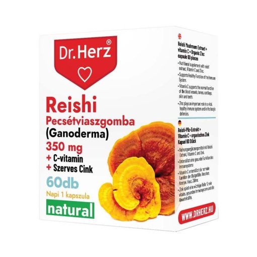 Dr.herz reishi 350mg+c-vitamin+szerves cink kapszula 60 db