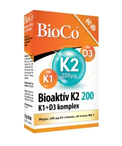 Bioco bioaktív k2 200 k1+d3 komplex tabletta 60 db