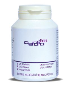 Cardio Extra galagonya, szőlőmag , magnézium ,paradicsom, B6 vitamin összetételű 30 db étrend-kiegészítő