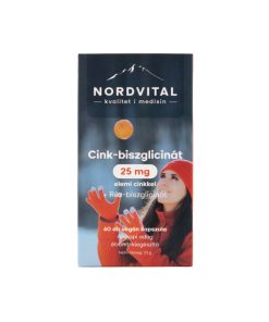 Nordvital Cink-biszglicinát +Réz 60 db kapszula