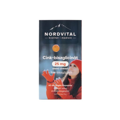 Nordvital Cink-biszglicinát +Réz 60 db kapszula