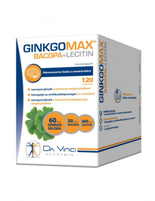 GinkgoMAX + Bacopa + Lecitin lágyzselatin kapszula 120x